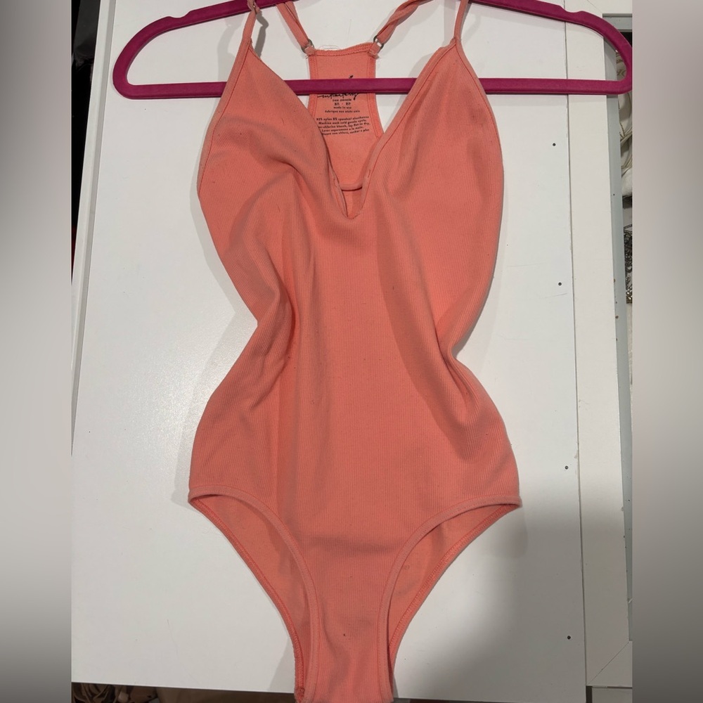 Free People Peach Bodysuit